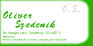 oliver szedenik business card